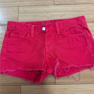 J brand red Jean shorts - excellent condition